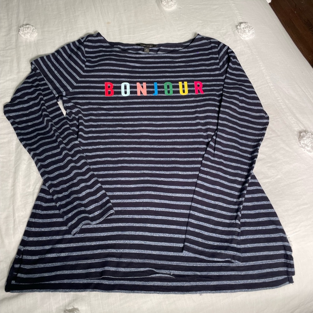 Banana Republic Long Sleeve Shirt with Bonjour